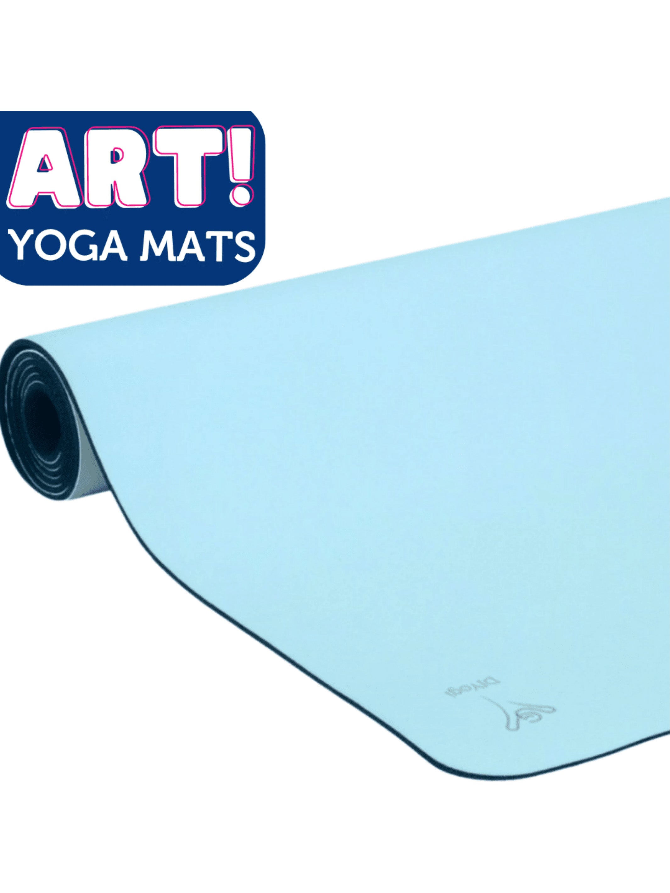 DIYogi Art Yoga Mat Blue Make Your Own Yoga Mat Design