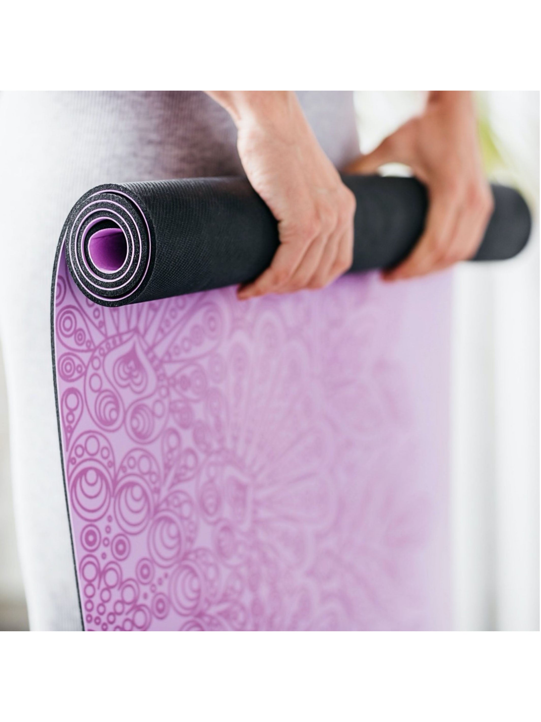 Disney Moana Printed 3mm Yoga Mat – 24” x 60 – Teal/Purple