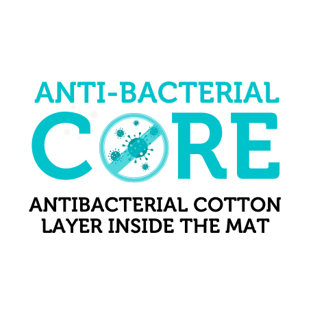 anti-bacterial core: antibacterial cotton layer inside the mat
